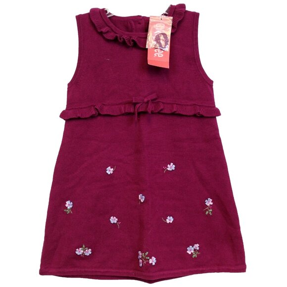 2005 Gymboree Romantic Garden Shirt 18-24m Sweater Dress Flowers Ruffles A-line - Picture 1 of 6